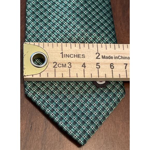 Ben Sherman Green Black Hand Made 100% Silk Men’s Neck Tie Made In China - Picture 4 of 9